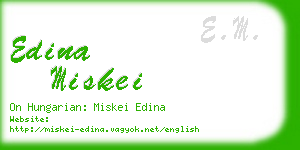 edina miskei business card